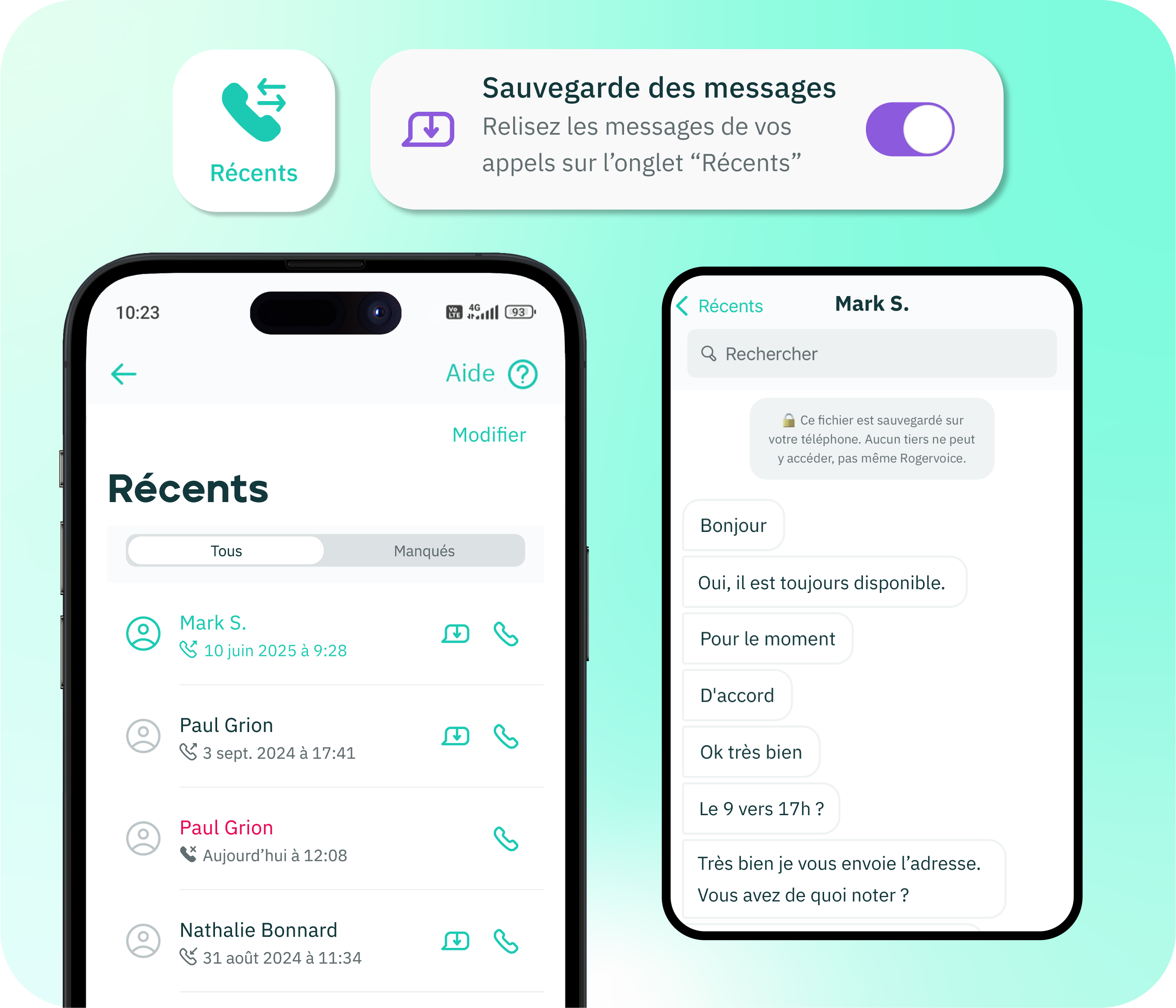 Sauvegarde des conversations 3